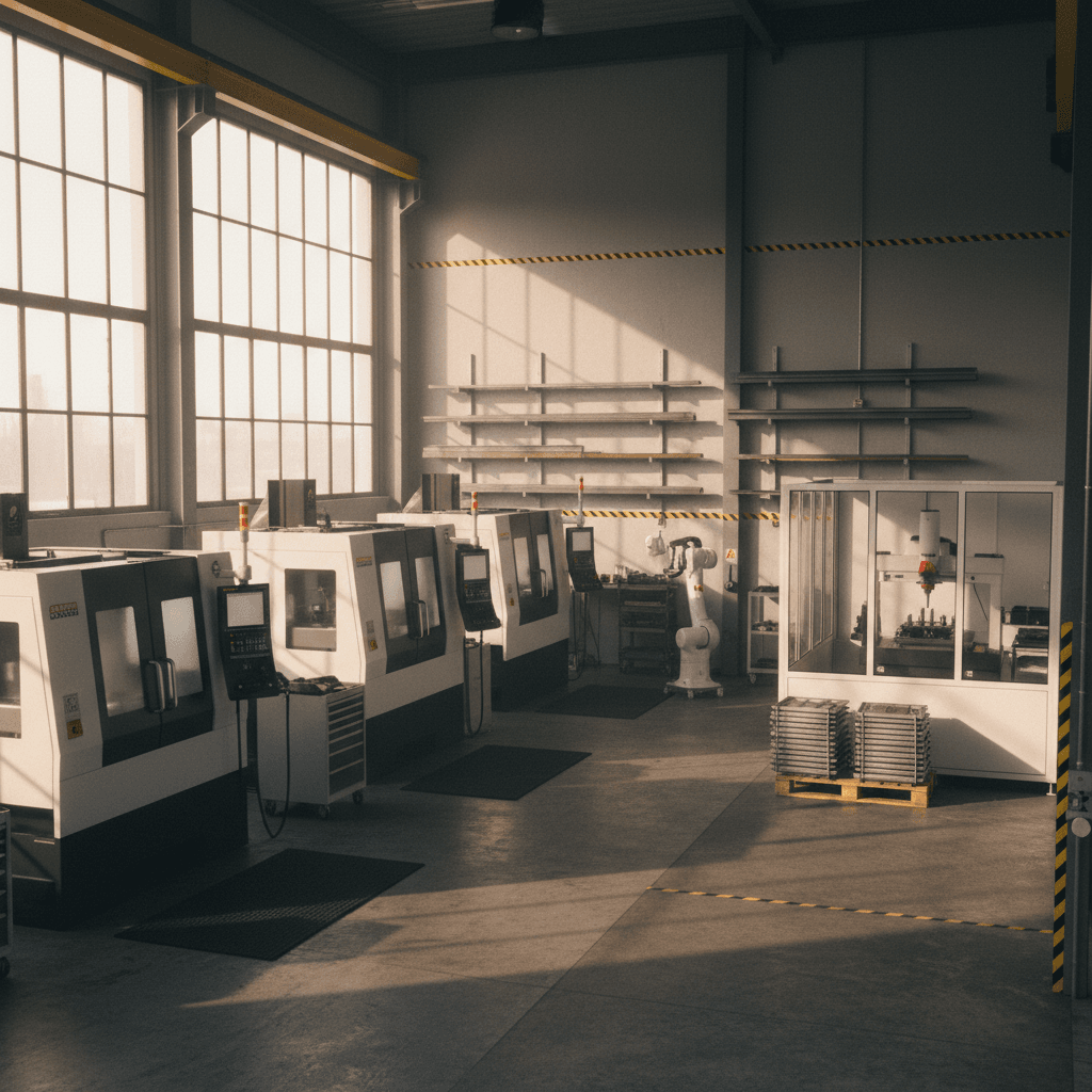 Illustration : visite d’atelier d’usinage et organisation de production